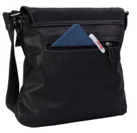 Bag Street Damentasche Umhängetasche Handtasche Schultertasche T0103 Schwarz