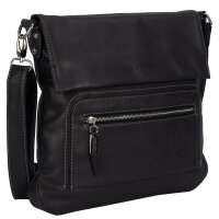 Bag Street Damentasche Umhängetasche Handtasche Schultertasche T0103 Schwarz