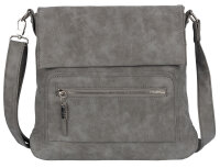 Bag Street Damentasche Umhängetasche Handtasche Schultertasche T0103 Grau