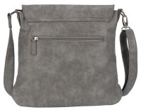 Bag Street Damentasche Umhängetasche Handtasche Schultertasche T0103 Grau