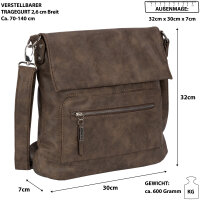Bag Street Damentasche Umhängetasche Handtasche...