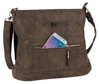 Bag Street Damentasche Umhängetasche Handtasche Schultertasche T0103 Braun