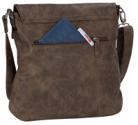 Bag Street Damentasche Umhängetasche Handtasche Schultertasche T0103 Braun