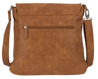 Bag Street Damentasche Umhängetasche Handtasche Schultertasche T0103 Cognac