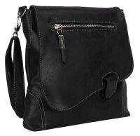Bag Street Damentasche Umhängetasche Handtasche Schultertasche T0104 Schwarz