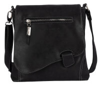 Bag Street Damentasche Umhängetasche Handtasche Schultertasche T0104 Schwarz