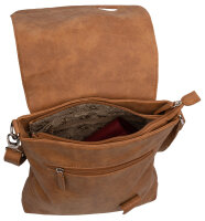 Bag Street Damentasche Umhängetasche Handtasche Schultertasche T0104 Cognac