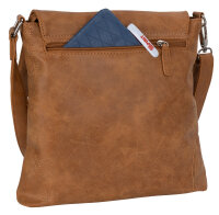 Bag Street Damentasche Umhängetasche Handtasche Schultertasche T0104 Cognac
