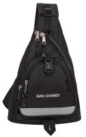 Bag Street Rucksack Bodybag Z-Bag Umhängetasche T0018 Schwarz