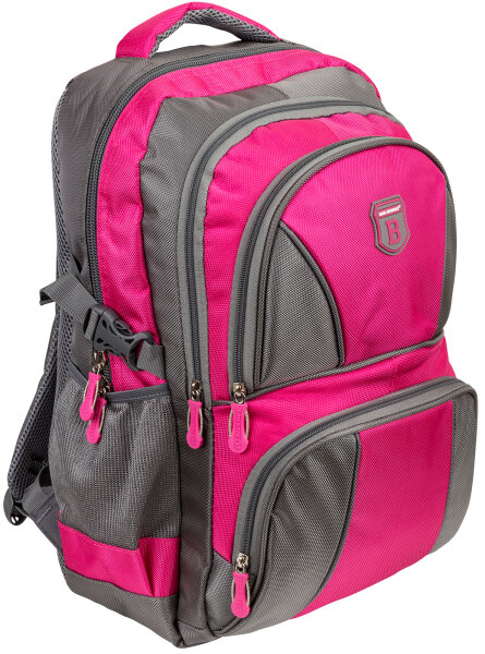 Bag Street Rucksack Sport Reisen Arbeit Freizeit Schulrucksack T0019 Grau-Pink