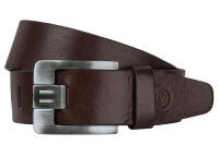 VITTOZZI Ledergürtel 4,5 cm Breit Braun V-182