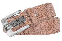 VITTOZZI Ledergürtel 4,5 cm Breit Cognac V-182
