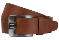 VITTOZZI Ledergürtel 4,5 cm Breit Cognac V-182