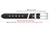 VITTOZZI Ledergürtel 4,5 cm Breit Weiß V-182
