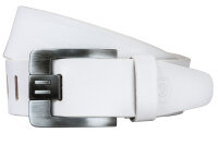 VITTOZZI Ledergürtel 4,5 cm Breit Weiß V-182