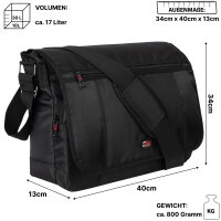 Laptop Umhängetasche Business Messenger Bag Notebook Arbeitstasche Herren UNI