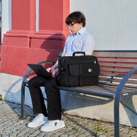 Star Dragon Arbeitstasche Umhängetasche Flugbegleiter Herrentasche Schwarz XXL