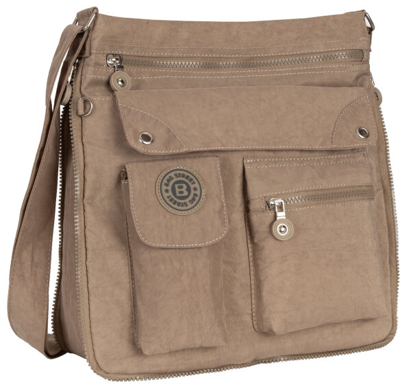 Bag Street Damentasche Umhängetasche Handtasche Schultertasche 2221 Taupe
