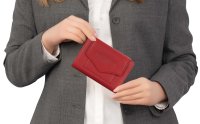 RFID Damen Geldbörse Portemonnaie Geldbeutel Damenbörse Leder Rot