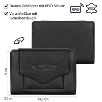 RFID Damen Geldbörse Portemonnaie Geldbeutel Damenbörse Leder Rot Schwarz