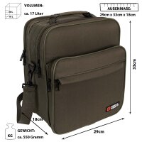 Enrico Benetti Arbeitstasche Umhängetasche Herrentasche XXL Hochformat Oliv.