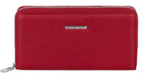 Große XXL Damen Geldbörse Portemonnaie Brieftasche Clutch Reißverschluss Rot