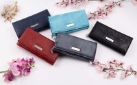 JENNIFER JONES Damen Geldbörse Geldbeutel Brieftasche Portemonnaie XXL Rose