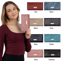 JENNIFER JONES Damen Geldbörse Geldbeutel Brieftasche Portemonnaie XXL Rose