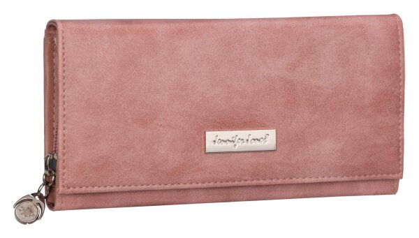 JENNIFER JONES Damen Geldbörse Geldbeutel Brieftasche Portmonee XXL Rose