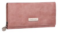 JENNIFER JONES Damen Geldbörse Geldbeutel Brieftasche Portmonee XXL Rose