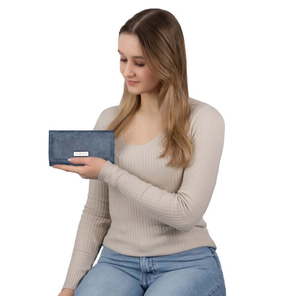 JENNIFER JONES  Damen Geldbörse Portemonnaie Navy
