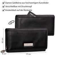 JENNIFER JONES  Damen Geldbörse Portemonnaie Schwarz