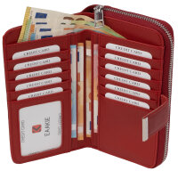 JENNIFER JONES XXL Damen Geldbörse Portemonnaie Clutch 19 Karten Rot