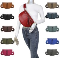 Umhängetasche Crossbody-Bag Kunstleder weich Gürteltasche Schultertasche