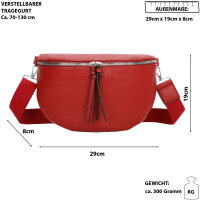 Umhängetasche Crossbody-Bag Kunstleder weich Gürteltasche Schultertasche
