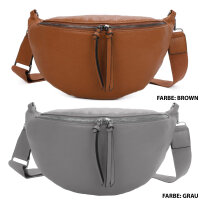 XL Umhängetasche Crossbody-Bag Kunstleder weich Gürteltasche Schultertasche