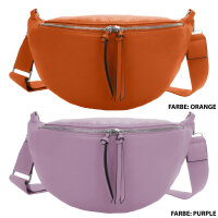 XL Umhängetasche Crossbody-Bag Kunstleder weich Gürteltasche Schultertasche