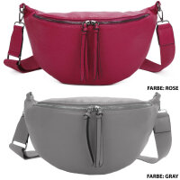 XL Umhängetasche Crossbody-Bag Kunstleder weich Gürteltasche Schultertasche