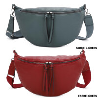 XL Umhängetasche Crossbody-Bag Kunstleder weich Gürteltasche Schultertasche