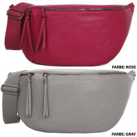 Große Umhängetasche Crossbody-Bag Kunstleder weich Gürteltasche Schultertasche