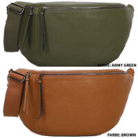Große Umhängetasche Crossbody-Bag Kunstleder weich Gürteltasche Schultertasche