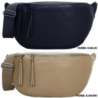 Große Umhängetasche Crossbody-Bag Kunstleder weich Gürteltasche Schultertasche