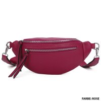 Bauchtasche Klein Umhängetasche Crossbody-Bag Hüfttasche Kunstleder Italy-Design