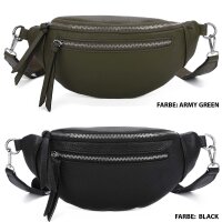 Bauchtasche Klein Umhängetasche Crossbody-Bag Hüfttasche Kunstleder Italy-Design