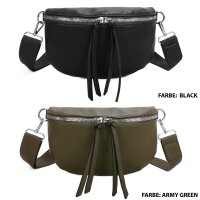 Bauchtasche Umhängetasche Crossbody-Bag Hüfttasche Kunstleder Italy-Design
