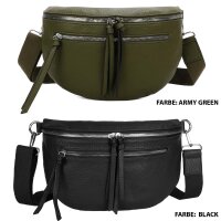 Bauchtasche Umhängetasche Crossbody-Bag Hüfttasche Kunstleder Italy-Design