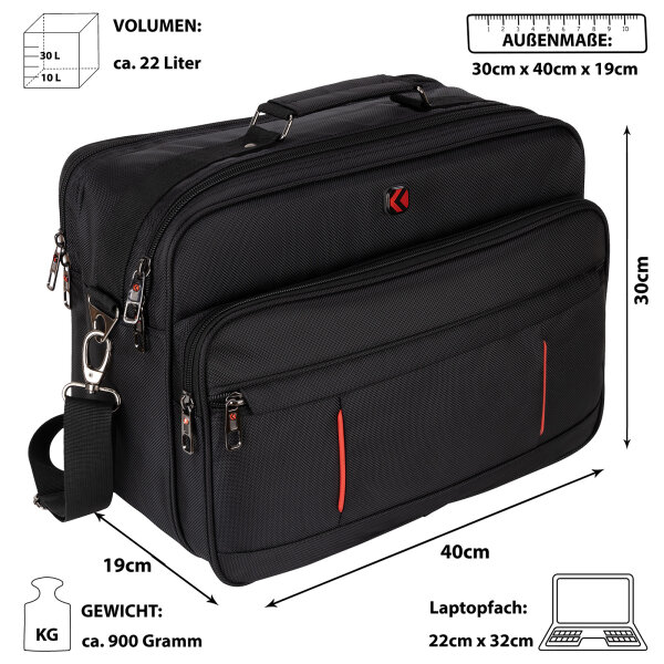 EAAKIE Arbeitstasche Umhängetasche Messenger Flugbegleiter  Herrentasche  XXL