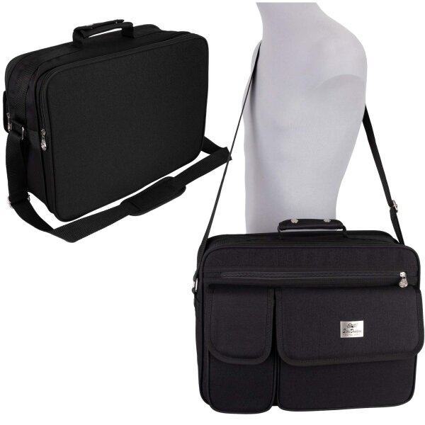 EAAKIE Tasche Arbeitstasche Umhängetasche Flugbegleiter Herrentasche Schwarz XXL