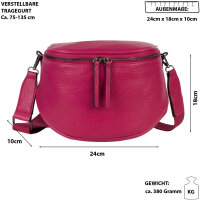 Bauchtasche XL Umhängetasche Crossbody-Bag Hüfttasche Kunstleder Italy-Design
