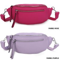 Bauchtasche Umhängetasche Crossbody-Bag Hüfttasche Kunstleder Italy-Design